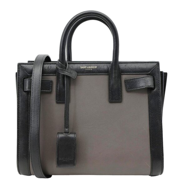 Yves Saint Laurent  Sac de Jour Nano Leather Satchel Bag Bicolor - Picture 1 of 14